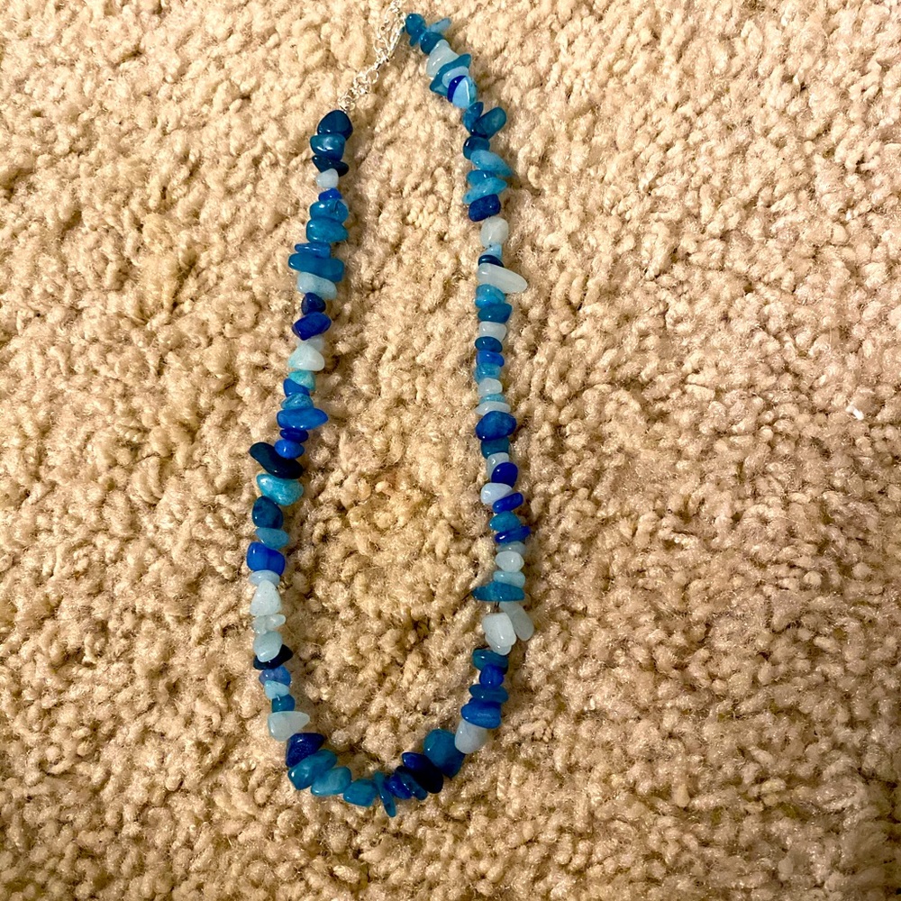 Blue stone necklace
